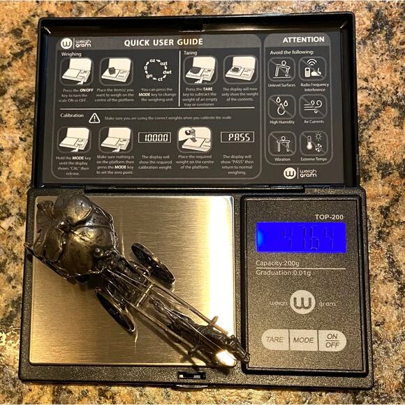 Vintage Sterling Silver Miniature Cinderella's Horse Drawn Pumpkin Carriage 47g - Picture 11 of 11